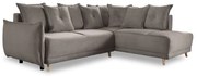 Jasnobrązowy sztruksowy rozkładany narożnik (prawostronny) Lazy Lukka – Miuform