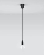 Lampa wisząca DIEGO 1 czarna SOLLUX  LIGHTING