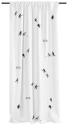 Biała zasłona dziecięca z satyny bawełnianej 110x170 cm Ice Hockey – Butter Kings