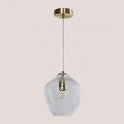 Lampa Sufitowa Wisząca Z Żelaza I Szkła Taylor Złoto - Sklum