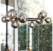 Ideal Lux - LED Żyrandol na lince PERLAGE 11xG9/3W/230V śr. 73 cm czarny/dymny