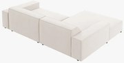 Narożnik, sofa narożna jasny beż tkanina strukturalna 224/166/70 Jodie od Micadoni