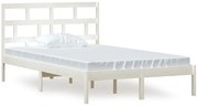 Białe drewniane łóżko z zagłówkiem 120x200 S8-S74