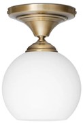 Sufitowa lampa mosiężna z białą kulą Q-PL1G18