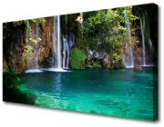 Obraz na Płótnie Jezioro Wodospad Natura