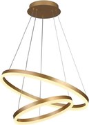 Brilagi - Ściemnialny żyrandol LED na lince CIRCLE LED/70W/230V 3000-6500K złoty+pilot