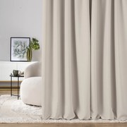 Zasłona zaciemniająca na taśmie marszczącej greige 140 x 280cm 1 szt.