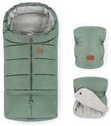 PETITE&MARS - Zestaw śpiwór 3w1 JIBOT + mufki JASIE zielony