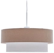 Biało-beżowa lampa wisząca z tekstylnym kloszem ø 40 cm Bianella – Kave Home