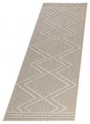 Dywan zewnętrzny sznurkowy Patara Aztecki beżowy 80 cm x 250 cm