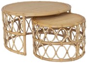 Stoliki kawowe wsuwane - Rattan - Kolor: Naturalny - RONITA