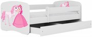 Łóżko dla dziewczynki z materacem mix 70x140 G9-E88