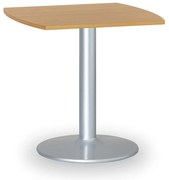 Stolik konferencyjny ZEUS II, 66x66 cm, szara podstawa, buk