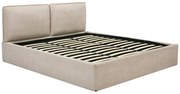 Łóżko ze skrzynią ze zdejmowanym pokrowcem  180 x 200 cm - Tkanina - Beżowy - TENESE