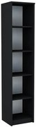 Czarny regał z półkami do salonu H3-H49