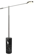 Lampa stojąca LED w czarno-srebrnym kolorze (wysokość 145 cm) Fiore – Trio Select