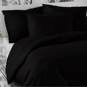 Pościel satynowa Luxury Collection czarny, 140 x 220 cm, 70 x 90 cm