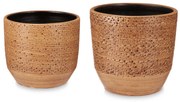 Ceramiczne doniczki DOTS&amp;LINES, 2 sztuki: Ø 20  cm i Ø 25 cm