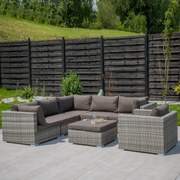 Zestaw mebli ogrodowych z technorattanu Claudine popiel PATIO