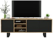 Szafka industrialna rtv dąb wotan czarny + B8-R52