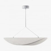 Lampa Sufitowa Wisząca Led Z Tkaniny Zelvon Biała & ↔︎ 80 Cm - Sklum