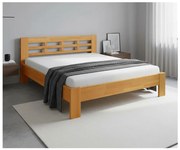 Łóżko podwójne z litego drewna ANGELA 180x200 cm jasny orzech