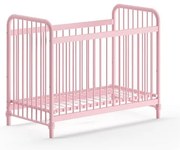 Różowe metalowe łóżeczko 60x120 cm BRONXX – Vipack