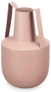 Wazon metalowy w pastelowym kolorze z uchwytami, 21 cm
