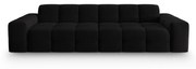 Czarna aksamitna sofa 255 cm Kendal – Micadoni Home