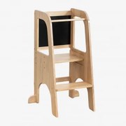 Wieża Do Nauki Z Drewna Sosnowego Sendoa Kids Naturalna - Sklum