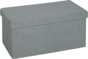 HOMCOM Puf do przechowywania, tapicerowana ławka z pojemnikiem i pokrywą do salonu, sypialni, korytarza, Ciemnoszary
