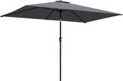 Outsunny Parasol ogrodowy 300 x 200 cm regulowany z korbką, ciemnoszary | Aosom PL