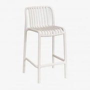 Zestaw 4 Składanych Stołków Ogrodowych Wendell Z Polipropylenu Kremowa Tapioca & ↑65 Cm - Sklum