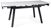 Stół rozkładany JOHN 120(180)x85 biały/czarny mat SIGNAL