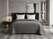 Aksamitna narzuta na łóżko ASTRALIA, szara Rozmiar: 170 x 210 cm