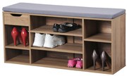 Szafka na buty z szufladą i miękkim siedziskiem, 101 x 29 x 48 cm