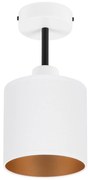Lampa sufitowa biała jednopunktowy spot z białym abażurem C-1010WE-WE