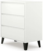 Biała skandynawska komoda z 3 szufladami L6-A60