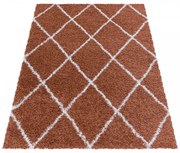 Dywan shaggy Alvor Romby ceglany 60 cm x 110 cm