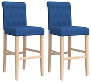 Niebieski zestaw dwóch krzeseł barowych F6-B57