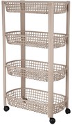 4-piętrowy koszyk kuchenny, mobilny