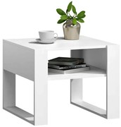 Biała kwadratowa ława do salonu L8-Z62