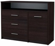 Komoda z szufladami i półkami do salonu wenge H0-Z41