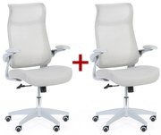 Krzesło biurowe LUCKY 1+1 GRATIS, szary