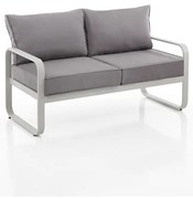 Szara aluminiowa sofa ogrodowa Ischia – Tomasucci