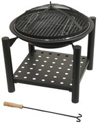 Przenośne palenisko na drewno z rusztem 48 cm