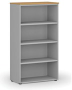 Regał biurowy PRIMO GRAY, 800 x 420 x 1434 mm, szary/buk