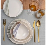 Zestaw obiadowy 24 szt. wielokolorowy/porcelanowy