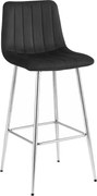 Czarny nowoczesny hoker welurowy metalowy T1-B09
