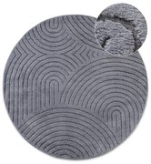 Antracytowy okrągły dywan ø 160 cm Panglao New York Anthracite – Elle Decoration